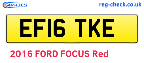 EF16TKE are the vehicle registration plates.