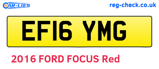 EF16YMG are the vehicle registration plates.