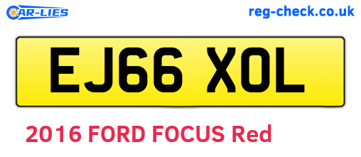 EJ66XOL are the vehicle registration plates.
