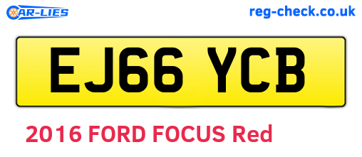 EJ66YCB are the vehicle registration plates.