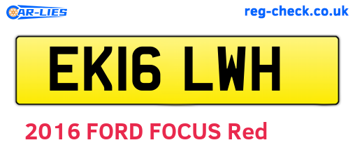 EK16LWH are the vehicle registration plates.