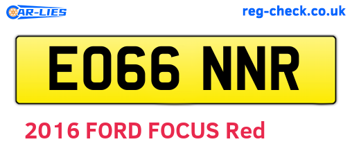 EO66NNR are the vehicle registration plates.
