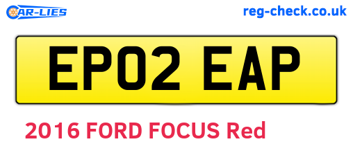 EP02EAP are the vehicle registration plates.