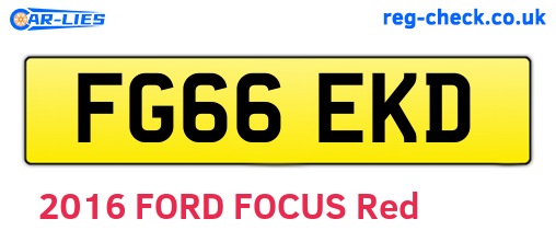 FG66EKD are the vehicle registration plates.