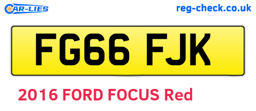 FG66FJK are the vehicle registration plates.