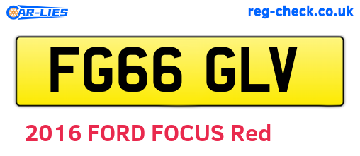 FG66GLV are the vehicle registration plates.