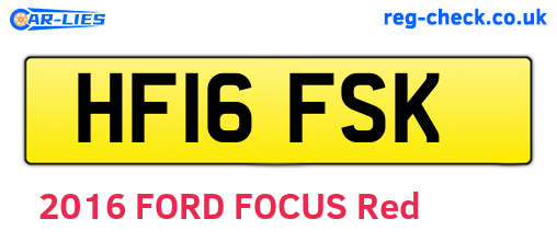 HF16FSK are the vehicle registration plates.