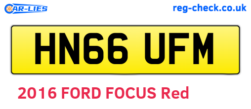 HN66UFM are the vehicle registration plates.
