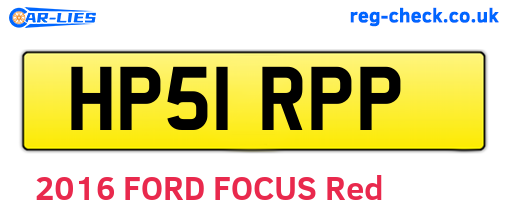 HP51RPP are the vehicle registration plates.