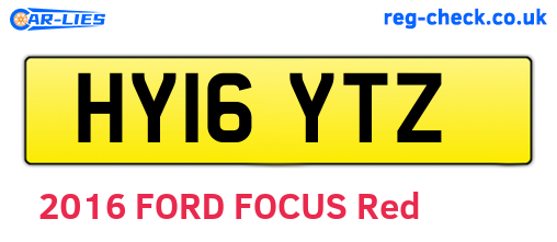 HY16YTZ are the vehicle registration plates.