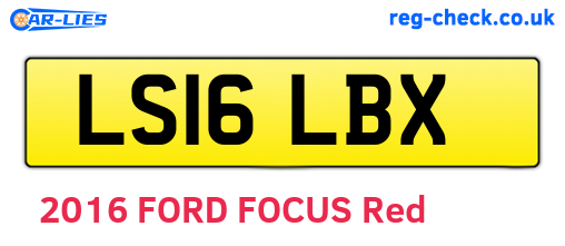 LS16LBX are the vehicle registration plates.