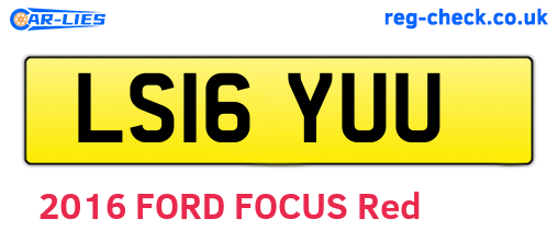 LS16YUU are the vehicle registration plates.