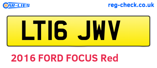 LT16JWV are the vehicle registration plates.