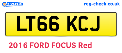 LT66KCJ are the vehicle registration plates.