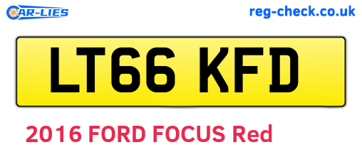 LT66KFD are the vehicle registration plates.
