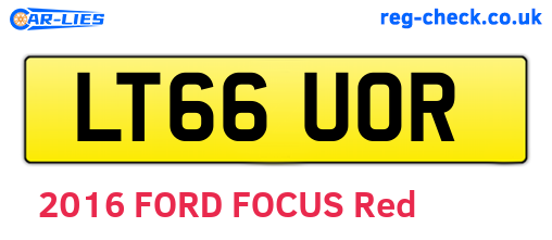 LT66UOR are the vehicle registration plates.