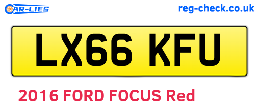 LX66KFU are the vehicle registration plates.