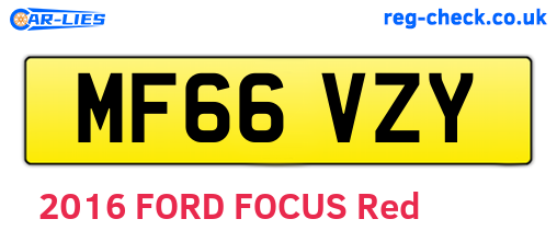 MF66VZY are the vehicle registration plates.