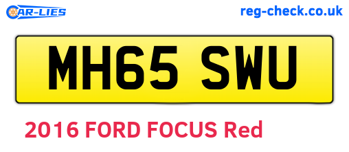 MH65SWU are the vehicle registration plates.