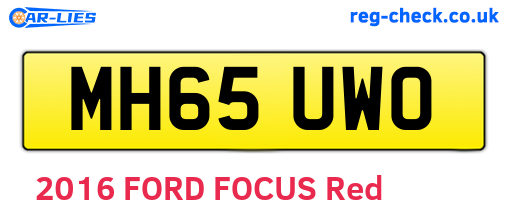 MH65UWO are the vehicle registration plates.