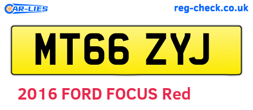 MT66ZYJ are the vehicle registration plates.
