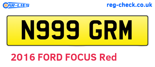 N999GRM are the vehicle registration plates.