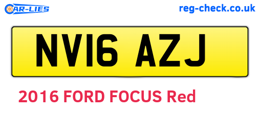 NV16AZJ are the vehicle registration plates.