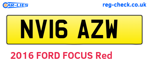NV16AZW are the vehicle registration plates.