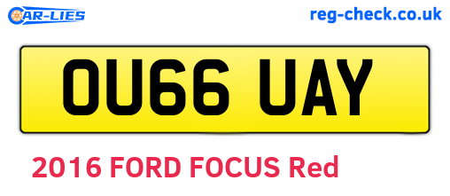 OU66UAY are the vehicle registration plates.