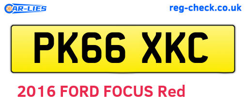 PK66XKC are the vehicle registration plates.