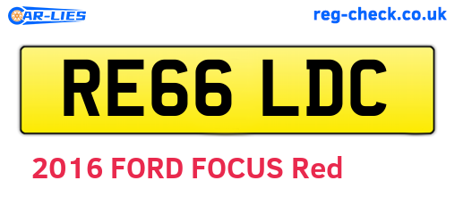 RE66LDC are the vehicle registration plates.