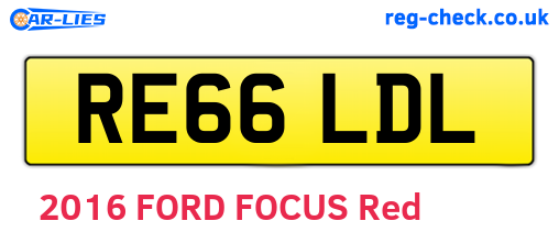 RE66LDL are the vehicle registration plates.