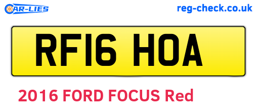 RF16HOA are the vehicle registration plates.