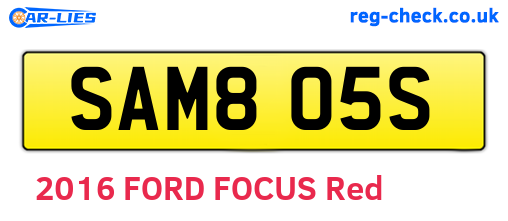 SAM805S are the vehicle registration plates.
