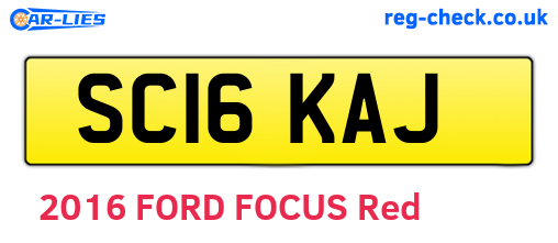 SC16KAJ are the vehicle registration plates.