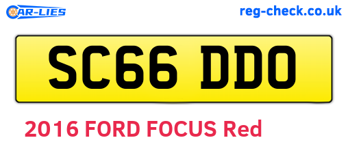 SC66DDO are the vehicle registration plates.