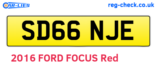 SD66NJE are the vehicle registration plates.