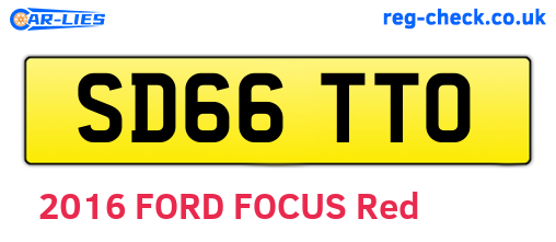 SD66TTO are the vehicle registration plates.