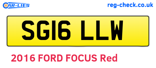 SG16LLW are the vehicle registration plates.