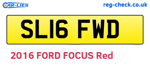 SL16FWD are the vehicle registration plates.
