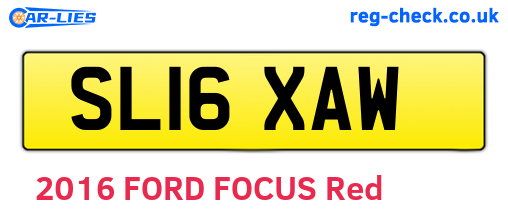 SL16XAW are the vehicle registration plates.