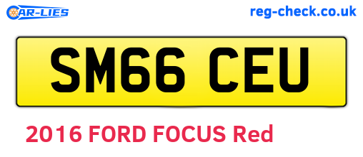 SM66CEU are the vehicle registration plates.
