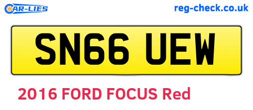 SN66UEW are the vehicle registration plates.