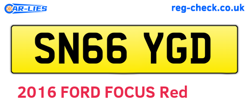 SN66YGD are the vehicle registration plates.