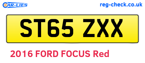 ST65ZXX are the vehicle registration plates.