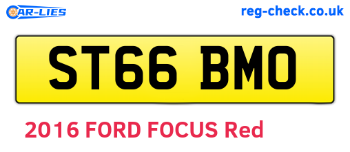 ST66BMO are the vehicle registration plates.