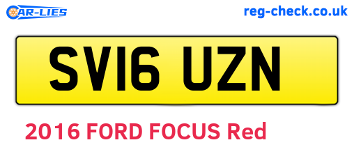 SV16UZN are the vehicle registration plates.