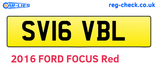 SV16VBL are the vehicle registration plates.