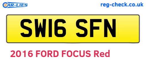 SW16SFN are the vehicle registration plates.