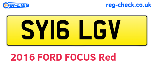 SY16LGV are the vehicle registration plates.